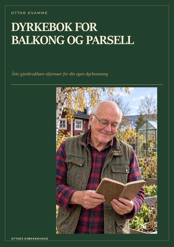Dyrkebok for balkong og parsell omslaget til miniboken